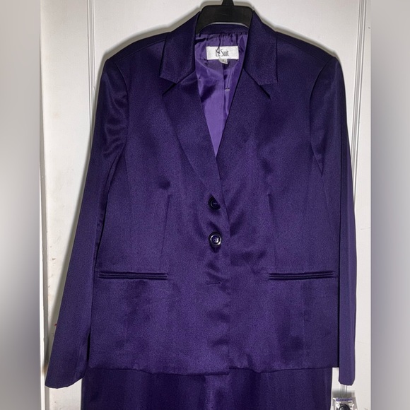 Le Suit Women’s 2 Piece Pant Suit Set Blazer & Pants Business Plus Size 18 NWT - Picture 3 of 13